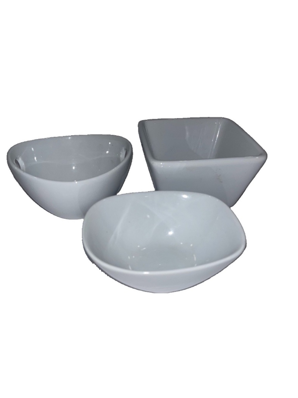 Set of 3 Pampered Chef Simple Additions Serving Bowls Ceramic Solid Vintage